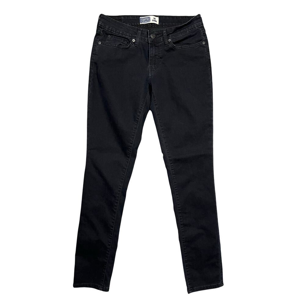 Levi Strauss Signature The Skinny Black Wash Denim Jeans Womens Size 4M
